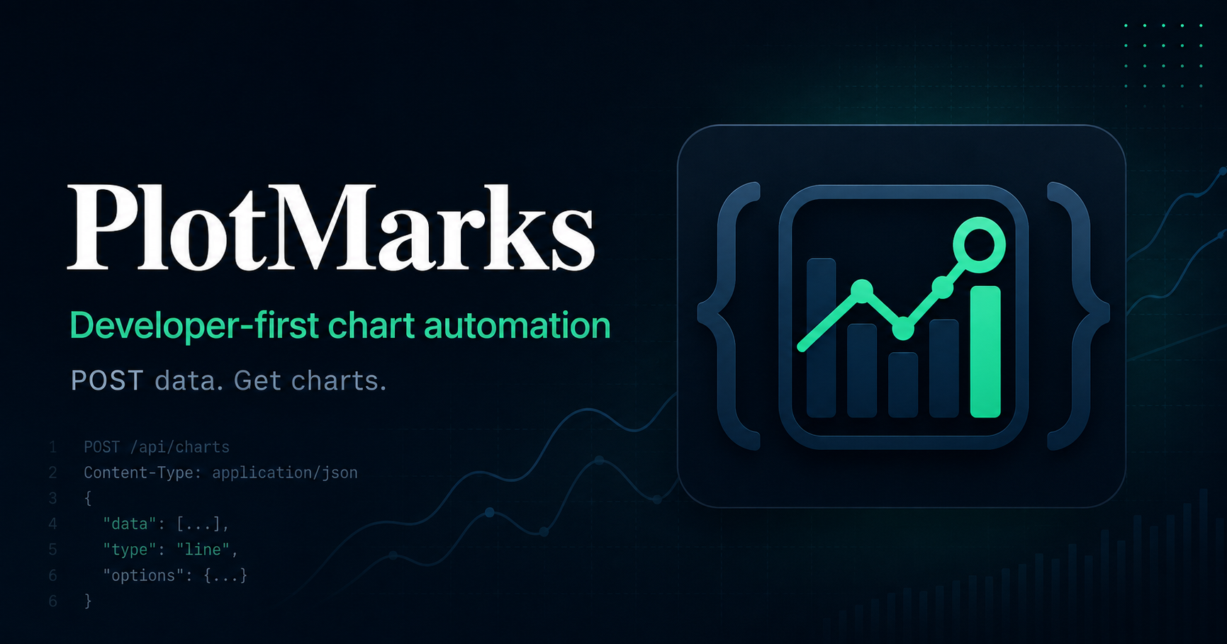 I built an API where you create the chart once and keep updating it from code logo